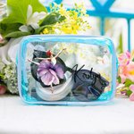 Personalizzato Ballerina nascita fiore design impermeabile chiaro borsa per il trucco con nome viaggio essenziale regalo di compleanno per le donne amanti della danza