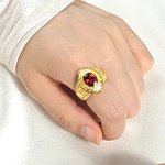 Personalised Vintage Medieval Historical Birthstone Poison Ring with Secret Message Anniversary Birthday Gift for Women