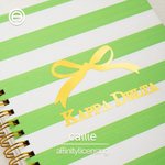 Henkilökohtainen Sorority Bow Stripe Spiral A5 muistikirja tekstin kanssa luku osapuoli Bid päivä lahja uusille Sorority jäsenet Girls丨Callie x Affinity Licensing