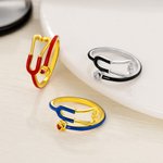 Personalized Multicolor Enamel Stethoscope Heart Birthstone Ring Nurses Week Appreciation Gift for Nurse Doctor Medical Staff