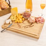 Henkilökohtainen kaiverrettu Cat Mom Paw FSC Bamboo Charcuterie leikkuulaudan kanssa 1 - 8 nimet ja mehu Groove syntymäpäivä Home Decor lahja äiti isoäiti