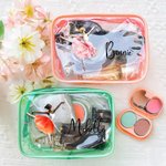Personalizzato Ballerina nascita fiore design impermeabile chiaro borsa per il trucco con nome viaggio essenziale regalo di compleanno per le donne amanti della danza