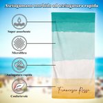 Asciugamano da spiaggia personalizzato con nome a colori sfumati oversize ad asciugatura rapida regalo per vacanze estive per famiglia e amici