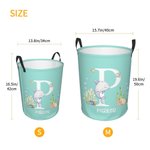Panier à linge imperméable avec poignée Personnalisé Nom de l'animal océanique Décoration de la chambre d'enfant Cadeau de pendaison de crémaillère Cadeau d'anniversaire pour les enfants 6