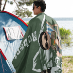 Personalizzato Campervan Cartoon Camping Character Quick Dry Oversized Beach Towel Summer Vacation Travel Holiday Gift for Campers Outdoor Enthusiasts