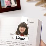 Personalisiertes magnetisches Lesezeichen mit Foto Portrait Namen Lesezubehör Schulanfang Geburtstag Geschenk für Leser Bücherwürmer