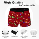 Personalized To Do List Colored Lights Breathable Men's Boxer Brief Underwear with Name  Birthday Christmas Gift for Husband Boyfriend