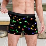 Personalized To Do List Colored Lights Breathable Men's Boxer Brief Underwear with Name  Birthday Christmas Gift for Husband Boyfriend