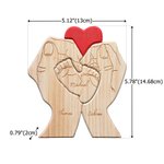 Personalized Engraved Wooden Baby Feet Family Puzzle with 3 Names and Date Desk Decor Mother's Day Father's Day Gift for New Parents Newborns