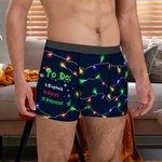 Personalized To Do List Colored Lights Breathable Men's Boxer Brief Underwear with Name  Birthday Christmas Gift for Husband Boyfriend