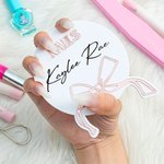 Personalized Bow Name Acrylic Nailfie Disc Social Media Photo Display Beauty Salon Opening Gift for Manicurists Nail Artists