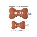 Giocattolo per cani personalizzato a forma di osso morbido in velluto a coste con nome ricamato Regalo di compleanno per addestramento del cane per il proprietario dell'animale.