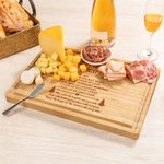 Gepersonaliseerde gegraveerde kerst recept bamboe snijplank met sap groef Housewarming huwelijksgeschenk voor familie vriend