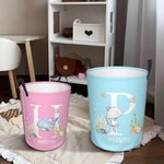 Panier à linge imperméable avec poignée Personnalisé Nom de l'animal océanique Décoration de la chambre d'enfant Cadeau de pendaison de crémaillère Cadeau d'anniversaire pour les enfants 4