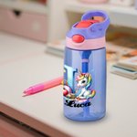 Personalisierte Aquarell Fantasy Einhorn 475 ml Wasserflasche mit Initiale und Namen Outdoor Zubehör Schulanfang Geburtstag Geschenk für Kinder