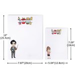 Personalized Pencil Apple Cartoon Character Notepad with Name Stationery Supplies Teacher's Day Gift for Teachers