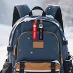 Porte-clés brodé personnalisé Snowboard Ski Trail Sign Bag Tag avec nom Team Cadeau d'anniversaire pour les membres de l'équipe Ski Enthusiasts