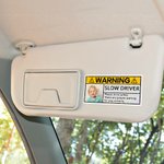 Personalized Photo Slow Driver Waterproof Warning Sticker Car Decor Accessory Father's Day Gift for Car Owner