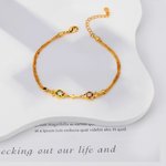 Personalizada Doble Peces Cruz Birthstone Pulsera Ajustable Dainty Joyería Religiosa Bautizo Cumpleaños Regalo para Mujeres Creyentes