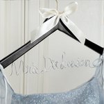 Personalised Bow Knot Bridal Wedding Wood Hanger with Name Wedding Bridal Shower for Her