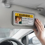 Personalized Photo Slow Driver Waterproof Warning Sticker Car Decor Accessory Father's Day Gift for Car Owner