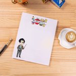 Personalized Pencil Apple Cartoon Character Notepad with Name Stationery Supplies Teacher's Day Gift for Teachers