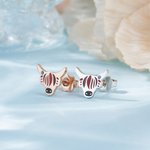 Pendientes personalizados con piedra de nacimiento Vaca de las Tierras Altas Joyería delicada Cumpleaños Aniversario Regalo para Mujeres Amantes de las Vacas de las Tierras Altas