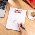 Personalized Pencil Apple Cartoon Character Notepad with Name Stationery Supplies Teacher's Day Gift for Teachers