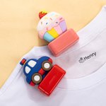 Personalizado Lindo Niña Niño Coche Pelota Animal Ropa de Niños Sello Autoentintado con Nombre Regalo de Cumpleaños para Niños Mamá