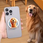 Personalised 3D Cartoon Dog Magnetic Phone Grip with Name Phone Accessory Birthday Anniversary Gift for Dog Mom Dad Pet Lovers