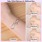 Linea personalizzata Fiore di Nascita Simbolo dell'Infinito Tatuaggi temporanei impermeabili e non tossici con 2 nomi Bomboniera per feste di nozze Regalo per coppie di amici