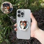 Personalised 3D Cartoon Dog Magnetic Phone Grip with Name Phone Accessory Birthday Anniversary Gift for Dog Mom Dad Pet Lovers