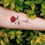 Personalisert 1-3 akvarell fødselsblomst vanntett giftfri midlertidig tatovering klistremerker med navn feriegave til bestevenner tatoveringselskere
