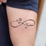 Tatouages Éphémères Personnalisés avec Noms Fleurs Symbole Infini Tatouage Non Toxique et Imperméable Cadeau de Mariage Anniversaire pour Couples Amis