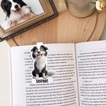 Personalizzato carino 3D Cartoon cane magnetico segnalibro clip con nome lettura Forniture regalo di compleanno per gli amici amanti degli animali domestici Bookworms
