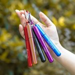 Personalized Reusable Drinking Straw Collapsible Telescopic Stainless Steel Straw with Brush Portable Keychain Birthday Gift for Environmentalist