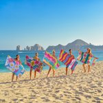 Gepersonaliseerde Zachte Sneldrogende Strandhanddoek met Naam Waterverf Bloemen en Strepen Strandfeest Zomer Vakantie Cadeau voor Vrouwen