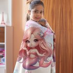 Personalisierte Fantasy Meerjungfrau weiche Decke mit Namen Home Decor Geburtstag Geschenk für Mädchen Meerjungfrau Liebhaber