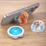Personalised 3D Cartoon Dog Magnetic Phone Grip with Name Phone Accessory Birthday Anniversary Gift for Dog Mom Dad Pet Lovers