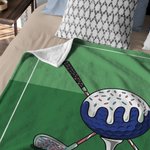 Personalized Golf Ice Cream Dripping  Soft Throw Blanket with Name Home Decor Birthday Gift for Golf Players Lovers