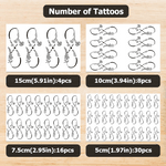 Linea personalizzata Fiore di Nascita Simbolo dell'Infinito Tatuaggi temporanei impermeabili e non tossici con 2 nomi Bomboniera per feste di nozze Regalo per coppie di amici