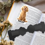 Personalizzato carino 3D Cartoon cane magnetico segnalibro clip con nome lettura Forniture regalo di compleanno per gli amici amanti degli animali domestici Bookworms