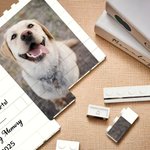 Personligt sött husdjur med tassavtryck Foto ABS byggklossar pussel med namn och text skrivbordsdekor födelsedag jubileum minnesgåva för husdjursälskare
