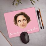 Personalized Avatar Photo Non-Slip Multicolor Mouse Pad with Text Office Supplies Desk Accessory Birthday Gift for Employees Family Friends
