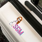 Personalized Shadow Monogram Cartoon Travel Character Waterproof Stickers Birthday Travel Gift for Women Men Travelers