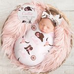 Cappello e stivali da cowboy personalizzati, morbido set di fasce per bambini con nome, vestito da casa e regalo di compleanno per neonati.