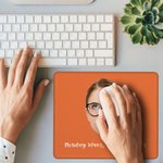 Personalized Avatar Photo Non-Slip Multicolor Mouse Pad with Text Office Supplies Desk Accessory Birthday Gift for Employees Family Friends