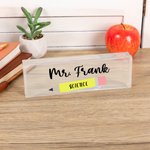 Personalized Pencil Acrylic Name Plate with Name and Text Office Supplies Desk Decor Teachers' Day Birthday Gift for Teacher Educator