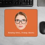 Personalized Avatar Photo Non-Slip Multicolor Mouse Pad with Text Office Supplies Desk Accessory Birthday Gift for Employees Family Friends