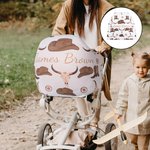 Cappello e stivali da cowboy personalizzati, morbido set di fasce per bambini con nome, vestito da casa e regalo di compleanno per neonati.